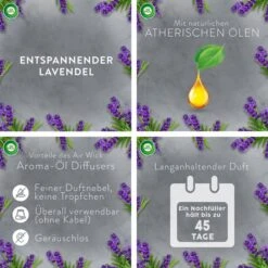 Airwick Raumduft Aroma-Öl, 20 Ml, Nachfüller, Entspannender Lavendel -Tork Shop 05127931bf03867b8725d4a753fb8a98695b05db raumduft airwick aroma oel flakon diffuser 20 ml