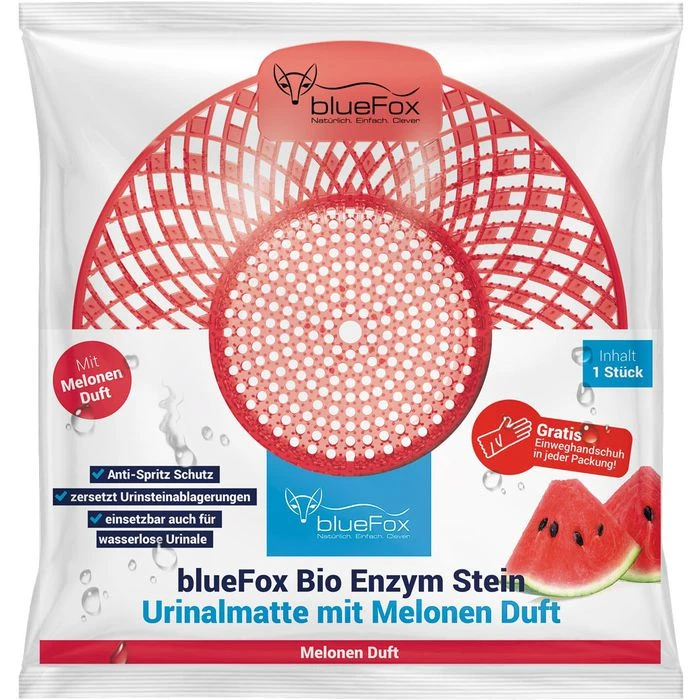 BlueFox Urinalsieb Urinalmatte & Bio-Enzymstein, 2in1, Hellrot, Mit Duft, Melone 1 BlueFox Urinalsieb Urinalmatte & Bio-Enzymstein, 2in1, Hellrot, Mit Duft, Melone
