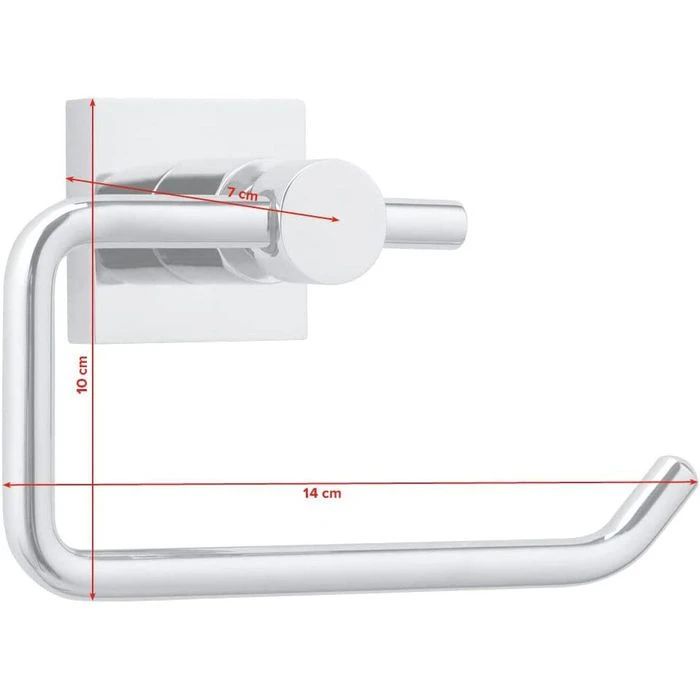 Tesa Toilettenpapierspender Hukk, 40246, Ohne Bohren, Metall, Für 1 Kleinrolle, Silber 2 Tesa Toilettenpapierspender Hukk, 40246, Ohne Bohren, Metall, Für 1 Kleinrolle, Silber – Bild 2