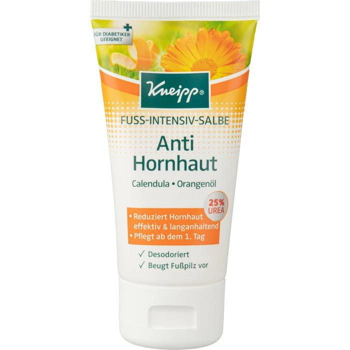 Kneipp Anti-Hornhaut-Creme Fuß-Intensiv-Salbe 50ml, In Tube, Mit Urea, Calendula & Orangenöl 2 Kneipp Anti-Hornhaut-Creme Fuß-Intensiv-Salbe 50ml, In Tube, Mit Urea, Calendula & Orangenöl – Bild 2