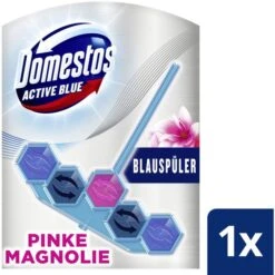 Domestos WC-Duftspüler Active Blue Blauspüler, Pinke Magnolie, Färbt Das Wasser Blau, Im Korb -Tork Shop 15d1b11288e09c7155c092397245f3200273af3e wc duftspueler domestos active blue blauspueler
