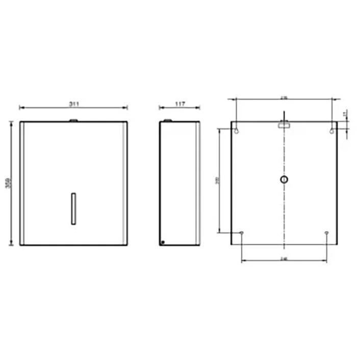 CWS Toilettenpapierspender ObjectLine 706603, Edelstahl, Für Jumbo Rollen, Schwarz 2 CWS Toilettenpapierspender ObjectLine 706603, Edelstahl, Für Jumbo Rollen, Schwarz – Bild 2