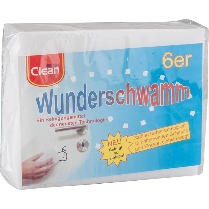 Elina-Clean Schmutzradierer Wunderschwamm, 6 Stück 1 Elina-Clean Schmutzradierer Wunderschwamm, 6 Stück