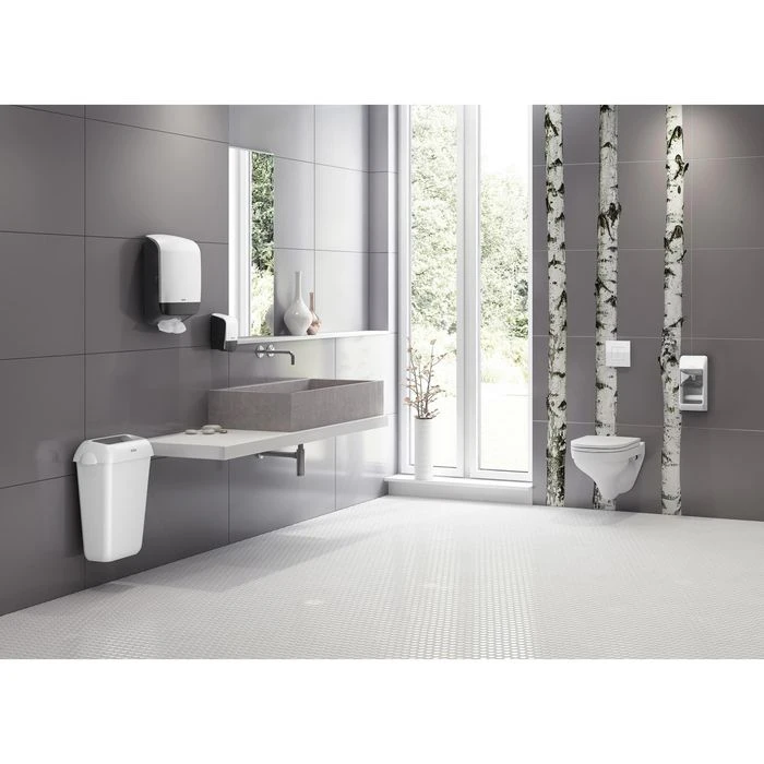 Katrin Toilettenpapierspender 92384, Kunststoff, Für 2 Kleinrollen, Weiß 5 Katrin Toilettenpapierspender 92384, Kunststoff, Für 2 Kleinrollen, Weiß – Bild 5