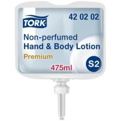 Tork Handcreme Parfümfreie Hand&Body Lotion, S2, Für Trockene Haut, Nachfüller, 475ml