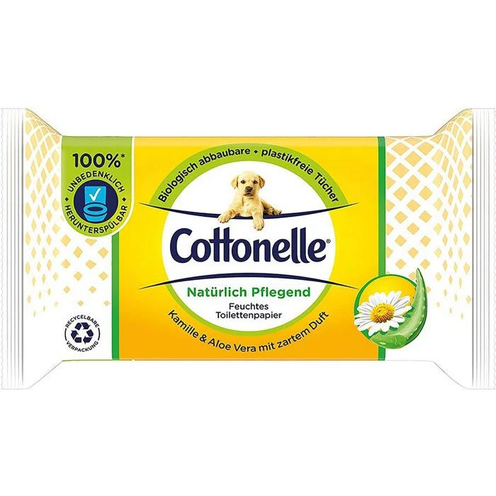 Cottonelle Toilettenpapier Natürlich Pflegend, Feuchte Toilettentücher, Kamille, 44 Tücher 1 Cottonelle Toilettenpapier Natürlich Pflegend, Feuchte Toilettentücher, Kamille, 44 Tücher