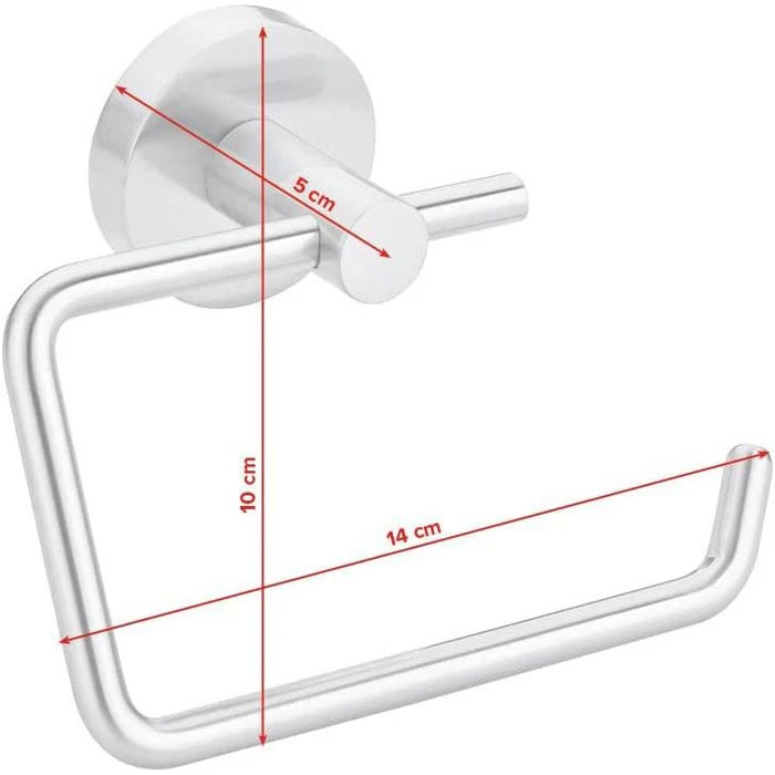 Tesa Toilettenpapierspender Moon, 40301, Ohne Bohren, Metall, Für 1 Kleinrolle, Silber 2 Tesa Toilettenpapierspender Moon, 40301, Ohne Bohren, Metall, Für 1 Kleinrolle, Silber – Bild 2