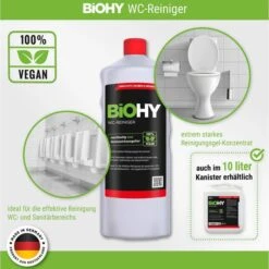 BiOHY WC-Reiniger 014-001, 100% Vegan, Bio-Konzentrat, 1 Liter 8 BiOHY WC-Reiniger 014-001, 100% Vegan, Bio-Konzentrat, 1 Liter -Tork Shop 326c5217aafbda4a16e69a455704d874d68484cf wc reiniger biohy 100 vegan nachhaltig bio