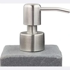 Relaxdays Seifenspender Steinoptik Eckig, Grau, Kunststein, Mit Edelstahlpumpe, 200ml -Tork Shop 34885a13c92e79463d02ac824f590e9c8a2a4710 seifenspender relaxdays steinoptik eckig grau