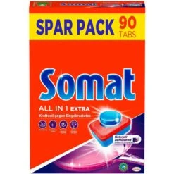 Somat Spülmaschinentabs 10 All In 1 Extra, Geschirr-Reiniger, 90 Tabs