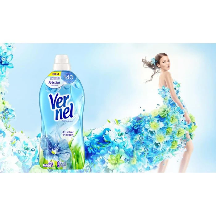 Vernel Weichspüler Frischer Morgen, 900 Ml, 36 Waschladungen 2 Vernel Weichspüler Frischer Morgen, 900 Ml, 36 Waschladungen – Bild 2