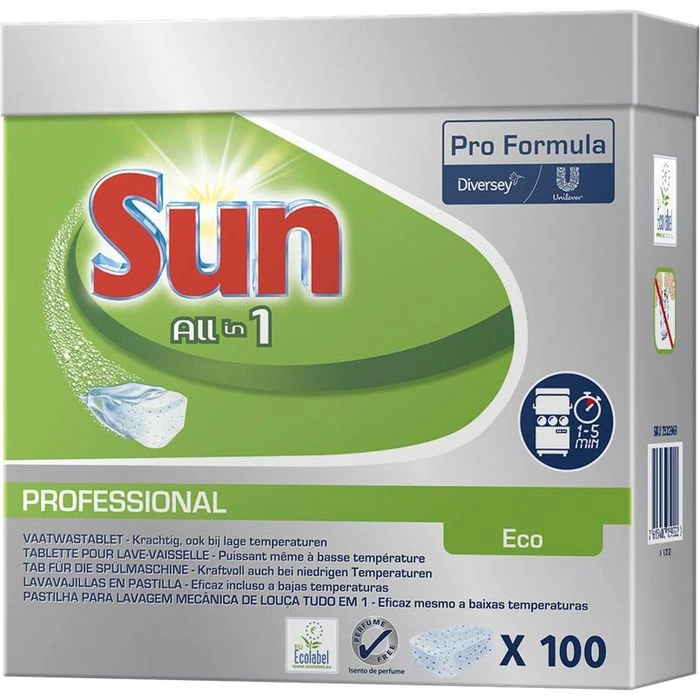 SUN® Sun Spülmaschinentabs Professional All In 1 Eco, 7522969, Geschirr-Reiniger, 100 Tabs 1 SUN® Sun Spülmaschinentabs Professional All In 1 Eco, 7522969, Geschirr-Reiniger, 100 Tabs
