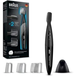 Braun Barttrimmer Präzisionstrimmer PT5010, Für Herren, 2 Längen, 2 Aufsätze, Schwarz