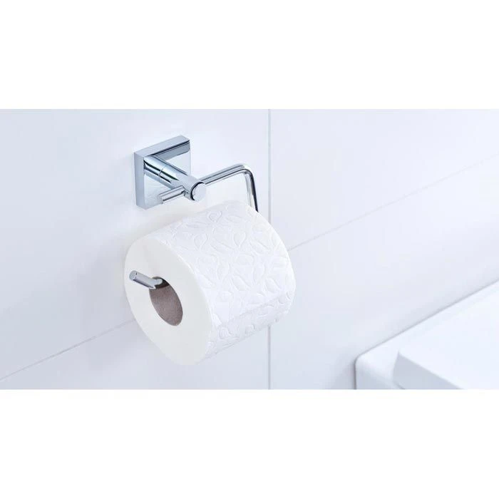 Tesa Toilettenpapierspender Ekkro, 40232, Ohne Bohren, Metall, Für 1 Kleinrolle, Silber 2 Tesa Toilettenpapierspender Ekkro, 40232, Ohne Bohren, Metall, Für 1 Kleinrolle, Silber – Bild 2
