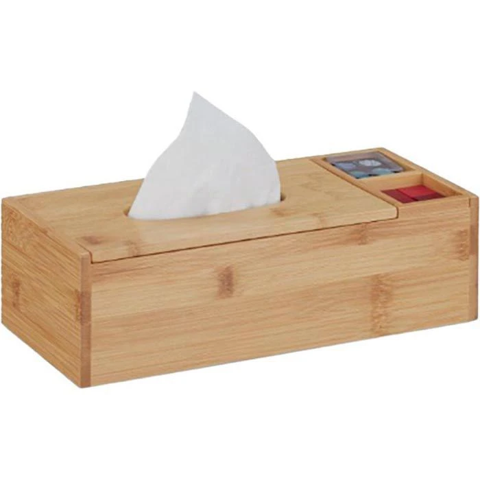 Relaxdays Kosmetiktücherbox 10028811 Bambus, Mit 2 Fächern, BxHxT: 30,5 X 9,0 X 14,5 Cm, Braun 1 Relaxdays Kosmetiktücherbox 10028811 Bambus, Mit 2 Fächern, BxHxT: 30,5 X 9,0 X 14,5 Cm, Braun