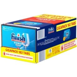Finish Spülmaschinentabs Calgonit PowerBall, Gigapack, All In 1, Geschirr-Reiniger, 182 Tabs