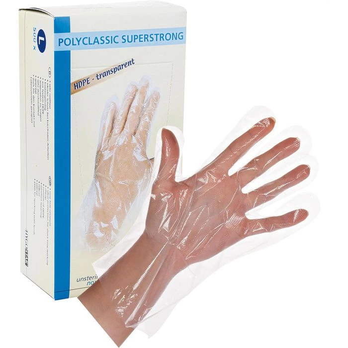 Franz-Mensch Einmalhandschuhe HDPE, Puderfrei, Transparent, Größe L, 500 Stück 1 Franz-Mensch Einmalhandschuhe HDPE, Puderfrei, Transparent, Größe L, 500 Stück