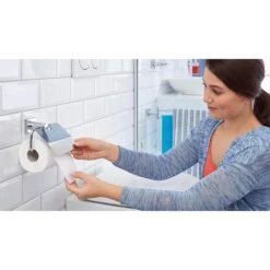 Tesa Toilettenpapierspender Hukk Mit Deckel 40247, Ohne Bohren, Metall, Für 1 Kleinrolle, Silber -Tork Shop 4332772df93c6395a520b659336722e1a9879962 toilettenpapierspender tesa hukk mit deckel 40247