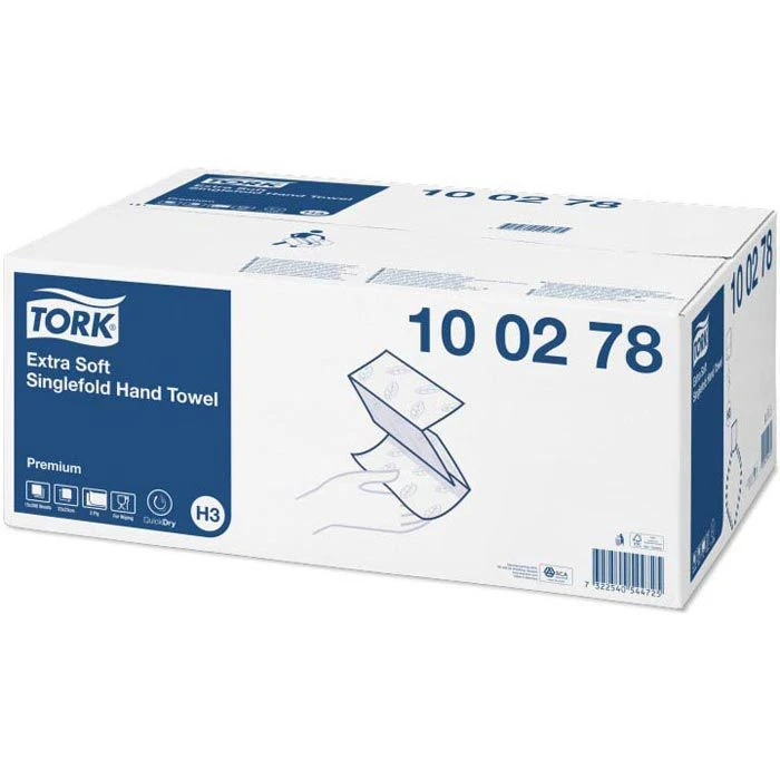 Tork Premium Soft 100278, 2-lagig, 23x23cm, Weiß, Zick-Zack-Falz, H3, 3000 Stück 4 Tork Premium Soft 100278, 2-lagig, 23x23cm, Weiß, Zick-Zack-Falz, H3, 3000 Stück – Bild 4