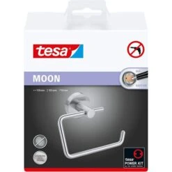 Tesa Toilettenpapierspender Moon, 40301, Ohne Bohren, Metall, Für 1 Kleinrolle, Silber 7 Tesa Toilettenpapierspender Moon, 40301, Ohne Bohren, Metall, Für 1 Kleinrolle, Silber -Tork Shop 46d7910b21a2ac803030818e8bd8aad51ab7e29e toilettenpapierspender tesa moon 40301