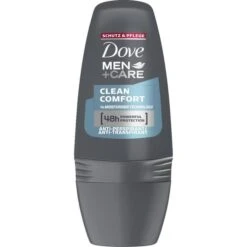 Dove Deodorant Men+Care Clean Comfort, 50ml, Für Herren, Antitranspirant, Roll-On