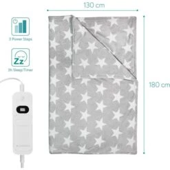 Navaris Heizdecke XXL, Grau, 3 Temperaturen, Abschaltautomatik, 180 X 130cm -Tork Shop 491bafba3299a9c8cbc90c81c5c47b5296801aa1 heizdecke navaris xxl grau