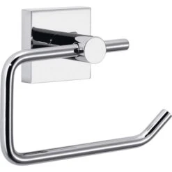 Tesa Toilettenpapierspender Ekkro, 40232, Ohne Bohren, Metall, Für 1 Kleinrolle, Silber