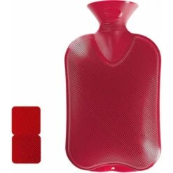 Fashy Wärmflasche Doppellamelle, 2 Liter, Cranberry