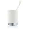 Blomus Zahnputzbecher Ara 68852, Edelstahl / Polystone, Stehend, Weiß