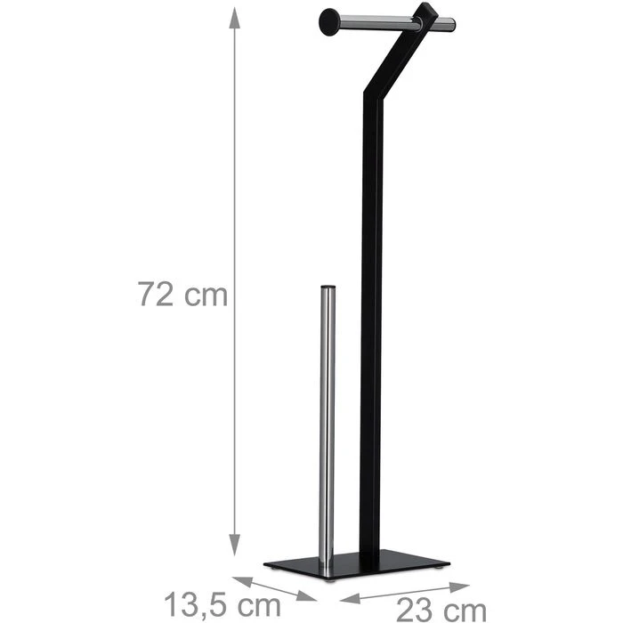 Toilettenpapierspender Relaxdays 4 Kleinrollen, Separater Rollenhalter, Schwarz 5 Toilettenpapierspender Relaxdays 4 Kleinrollen, Separater Rollenhalter, Schwarz – Bild 5