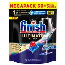 Finish Spülmaschinentabs Calgonit Ultimate, Powerball, All In 1, Geschirr-Reiniger, 65 Tabs