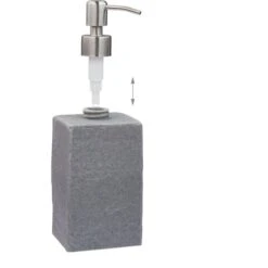 Relaxdays Seifenspender Steinoptik Eckig, Grau, Kunststein, Mit Edelstahlpumpe, 200ml -Tork Shop 6a665981b964db60e3365a421d50b2def37640a6 seifenspender relaxdays steinoptik eckig grau