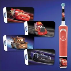 Oral B Oral-B Elektrische-Zahnbürste Kids Cars, Rot, Ab 3 Jahren, 2 Putzmodi, Mit Disney-Stickern -Tork Shop 6dcfee8cc3abd2c2eaab63b002723b21ca087307 elektrische zahnbuerste oral b kids cars rot