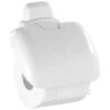 Wenko Toilettenpapierspender Pure, 17941100, Kunststoff, 1 Kleinrolle, Mit Abdeckung, Weiß