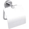 Tesa Toilettenpapierspender Smooz Mit Deckel 40315, Ohne Bohren, Metall, Für 1 Kleinrolle, Silber