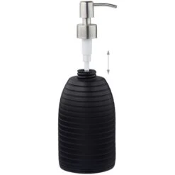 Relaxdays Seifenspender Rillen, Schwarz, Kunststein, Mit Edelstahlpumpe, 300ml 10 Relaxdays Seifenspender Rillen, Schwarz, Kunststein, Mit Edelstahlpumpe, 300ml -Tork Shop 7528e8f55463ec318caf1e20c0a3edfd3afc3f10 seifenspender relaxdays rillen schwarz