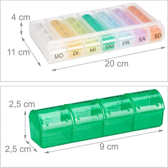 Relaxdays Tablettenbox 7 Tage, Morgens, Mittags, Abends, Nachts 3 Relaxdays Tablettenbox 7 Tage, Morgens, Mittags, Abends, Nachts – Bild 3