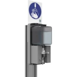 Desinfektionsmittelspender Renz Mit Ständer Und Infotafel, Stehend, Silber, 1000ml -Tork Shop 7a644fb3c367bea3356adc076bfe1ea8f1d3cb9d desinfektionsmittelspender renz mit sensor
