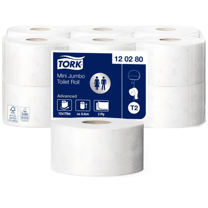 Tork Advanced 2-lagig 12 Rollen Toilettenpapier 1 Tork Advanced 2-lagig 12 Rollen Toilettenpapier