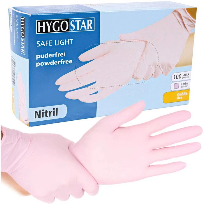 Franz-Mensch Einmalhandschuhe Safe Light, 27015, Nitril, Puderfrei, Rosa, 100 Stück, Größe L 1 Franz-Mensch Einmalhandschuhe Safe Light, 27015, Nitril, Puderfrei, Rosa, 100 Stück, Größe L