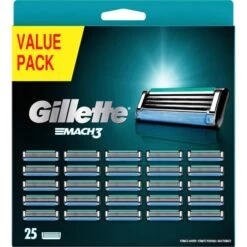 Gillette® Gillette Rasierklingen Mach3, Für Herren, 25 Stück -Tork Shop 84d3b3f3ca2a21ca90065b0c4f2243b6b459565a rasierklingen gillette mach3