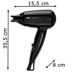 Braun Haartrockner Satin Hair 1 Style&Go, HD130, Reisehaartrockner, 1200 Watt, Schwarz -Tork Shop 877dbba8f77a5f168170c3ec1454c7268b69e4a7 haartrockner braun satin hair 1 styleundgo hd130