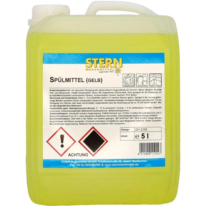 Böttcher-AG Spülmittel Gelb, Zitrone, Kanister, 5 Liter 1 Böttcher-AG Spülmittel Gelb, Zitrone, Kanister, 5 Liter
