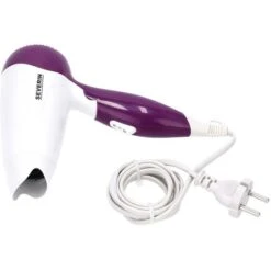 Severin Haartrockner HT 0156, Weiß-lila, Reisehaartrockner, Klappbar, 1200 Watt -Tork Shop 8a059fb97887edc1c6b82c0152400b2645cdb512 haartrockner severin ht 0156 weiss lila