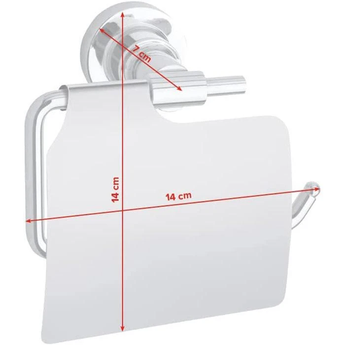 Tesa Toilettenpapierspender Luup Mit Deckel 40288, Ohne Bohren, Metall, Für 1 Kleinrolle, Silber 2 Tesa Toilettenpapierspender Luup Mit Deckel 40288, Ohne Bohren, Metall, Für 1 Kleinrolle, Silber – Bild 2