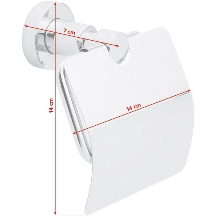 Tesa Toilettenpapierspender Loxx Mit Deckel 40273, Ohne Bohren, Metall, Für 1 Kleinrolle, Silber 2 Tesa Toilettenpapierspender Loxx Mit Deckel 40273, Ohne Bohren, Metall, Für 1 Kleinrolle, Silber – Bild 2