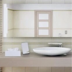 Relaxdays Kosmetiktücherbox 10023252, Bambus, BxHxT: 24 X 7,5 X 12 Cm, Weiß -Tork Shop 9c382c72b6e105e8782c9a266ea51b78662323e5 kosmetiktuecherbox relaxdays 10023252