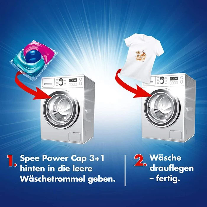 Spee Waschmittel Power Caps Universal 3+1, Vollwaschmittel, 234g, 18 Waschladungen 2 Spee Waschmittel Power Caps Universal 3+1, Vollwaschmittel, 234g, 18 Waschladungen – Bild 2