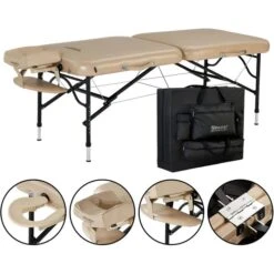 Master-Massage Massageliege ProAir, Beige, Klappbar, Höhenverstellbar, 2 Zonen, 76cm Breit -Tork Shop 9d353c6bdaabe74cdad685fb7106b4779be93638 massageliege master massage proair alu beige