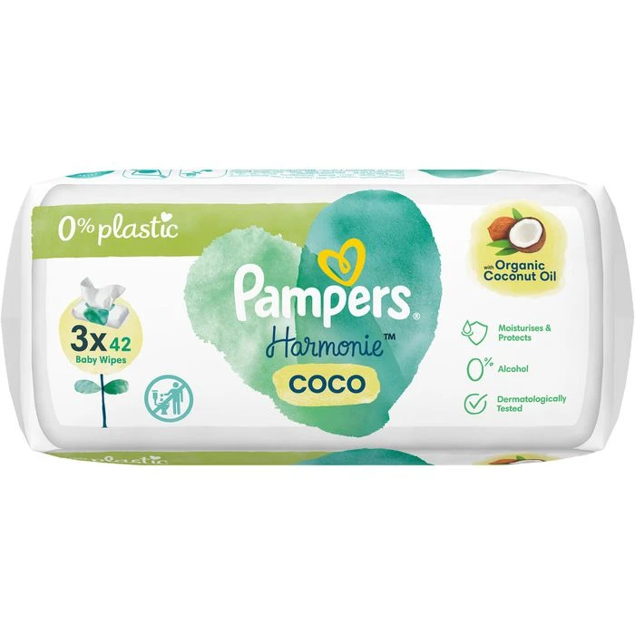 Pampers® Pampers Feuchttücher Harmonie Coco, 126 Tücher, Parfümiert, Je 42 Stück, 3 Pack 7 Pampers® Pampers Feuchttücher Harmonie Coco, 126 Tücher, Parfümiert, Je 42 Stück, 3 Pack – Bild 7